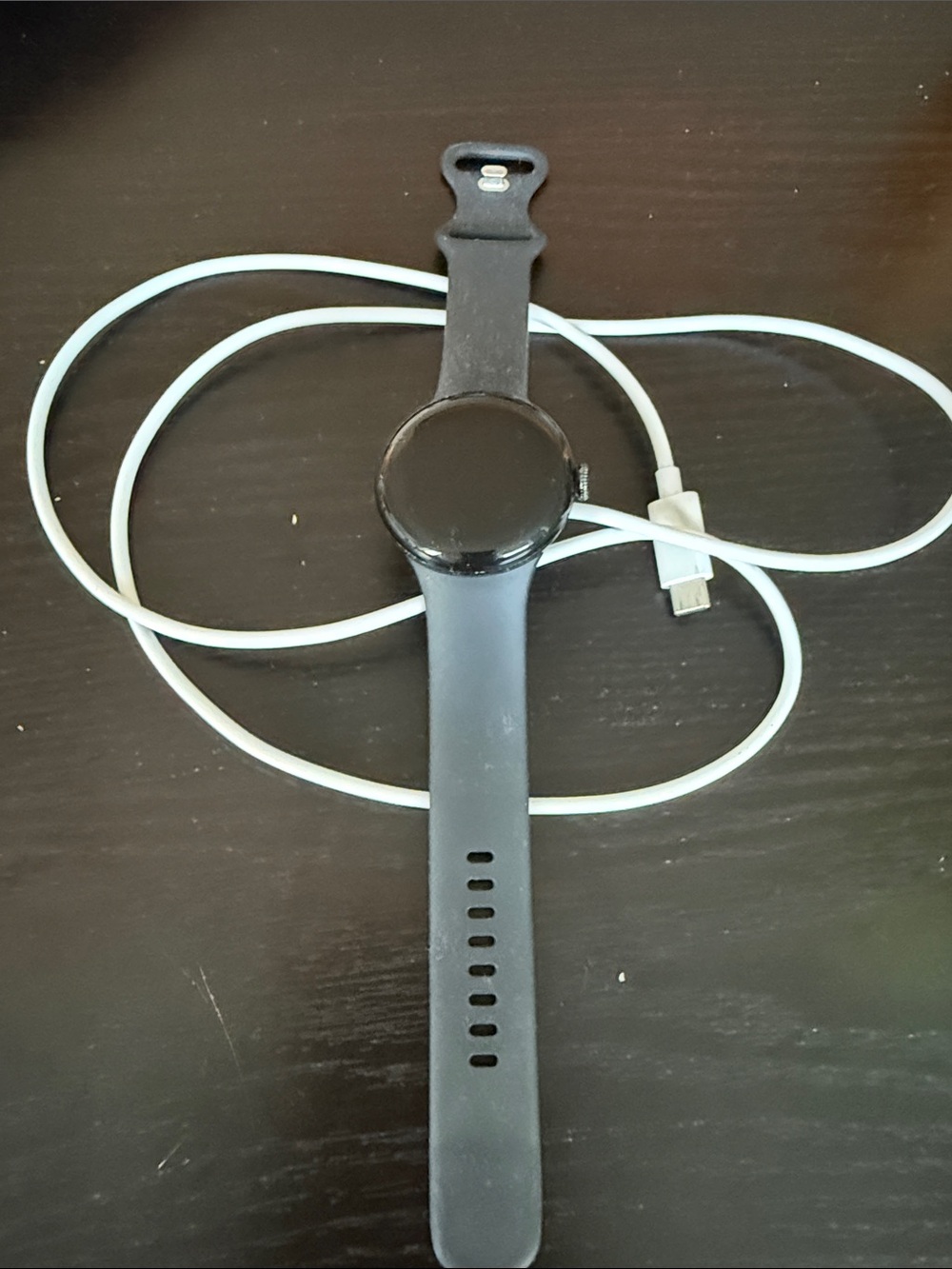 Google Pixel Watch 2 with black strap